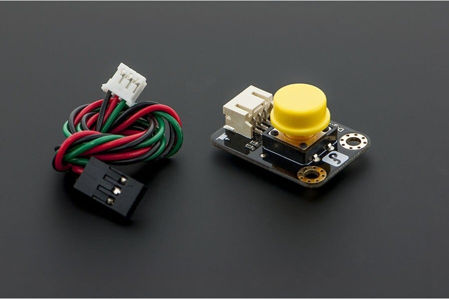 DFRobot Gravity Digital Push Button (Gul) til Arduino