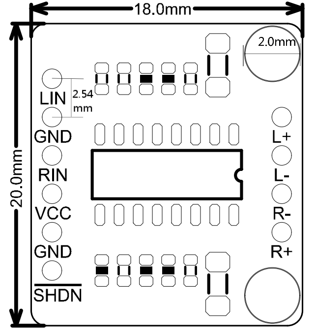 DFRobot Fermion PAM8403 3W Mini Audio Stereo Forstærker 2,54 mm pindafstand
