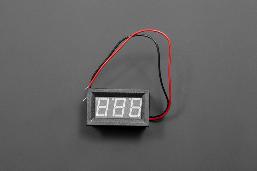 DFRobot LED Voltmeter (Blå) Måler 3-30 VDC