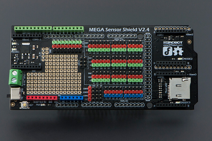 DFRobot Gravity IO Sensor Shield til Arduino Mega Due