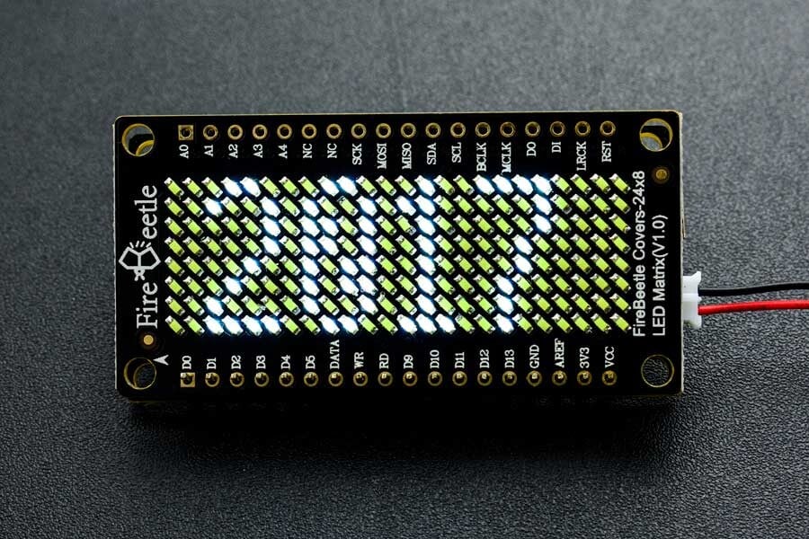 DFRobot 24x8 LED-matrix (hvid) til FireBeetle-serien