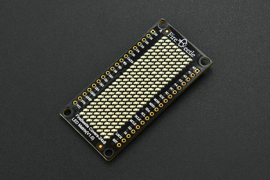 DFRobot 24x8 LED-matrix (Blå) til FireBeetle-serien