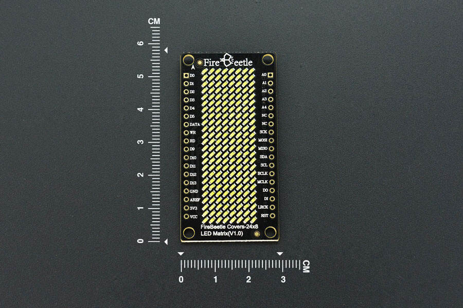 DFRobot 24x8 LED-matrix (Blå) til FireBeetle-serien