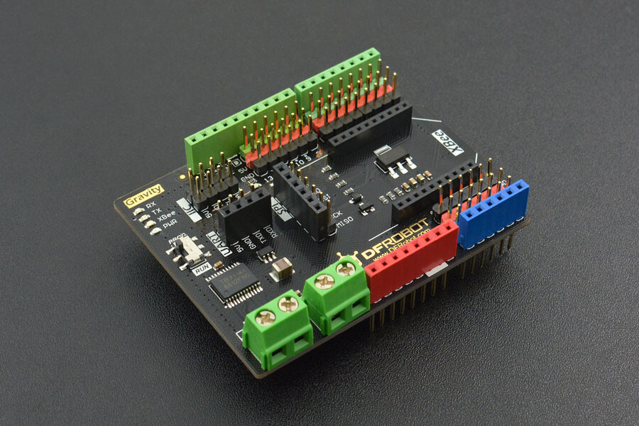 DFRobot Gravity IO Expansion Shield med Motor Driver til Arduino