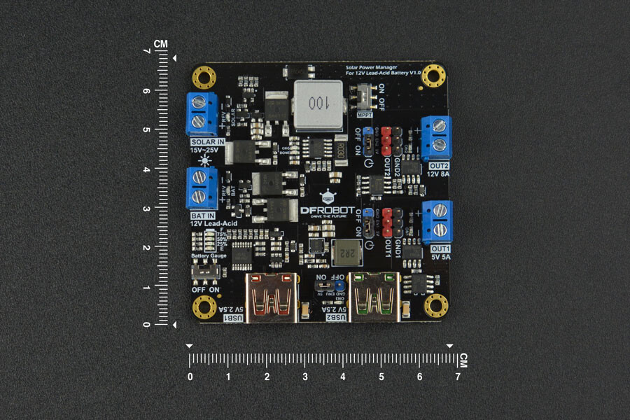 DFRobot Solcelleenergi-styringsenhed til 12V blysyre batteri