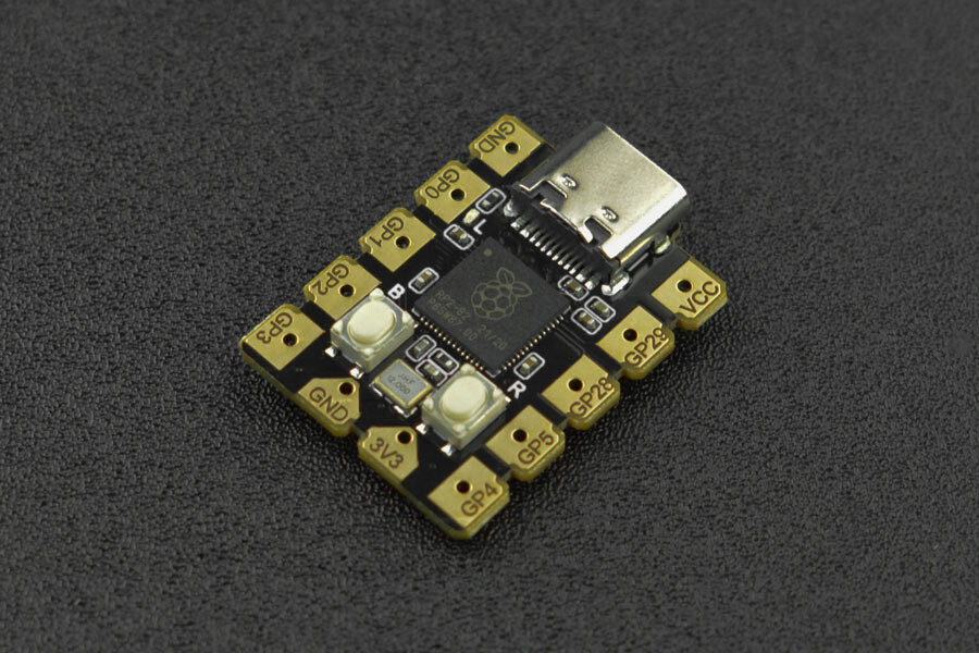 DFRobot Beetle RP2040 Mini Development Board USB Type-C, kompakt størrelse 27x20mm