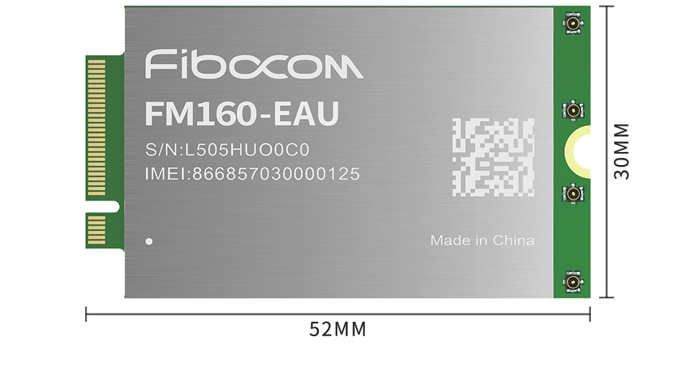 Fibocom 5G Sub-6 Modul FM160-EAU 5G/4G/3G M.2 Interface til Europa Australien Asien
