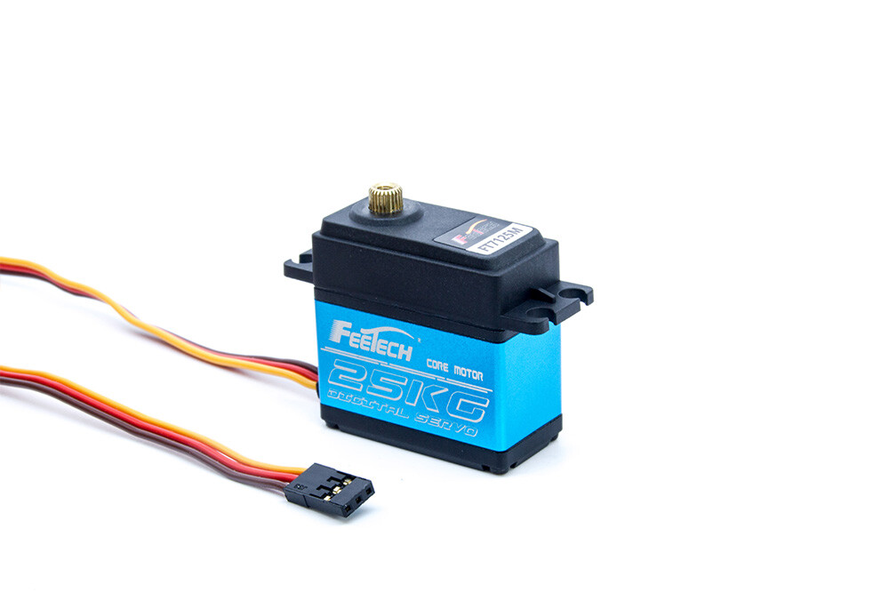 Feetech FT7125M 7,4V 25 kg.cm Aluminium midterhus 180° metalgear servo