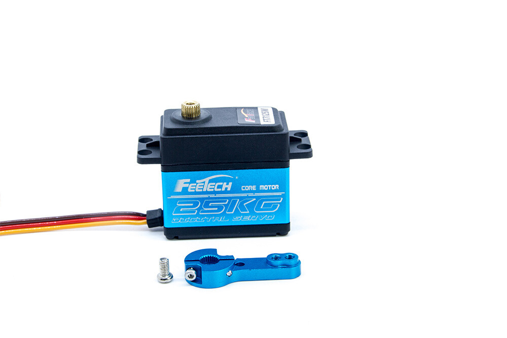 Feetech FT7125M 7,4V 25 kg.cm Aluminium midterhus 180° metalgear servo