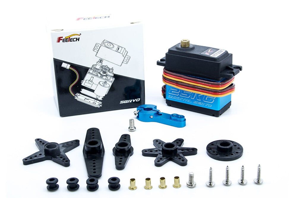 Feetech FT7125M 7,4V 25 kg.cm Aluminium midterhus 180° metalgear servo