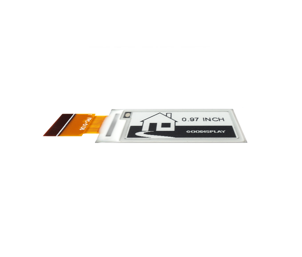 GooDisplay, 0.97 Zoll Klein E-Ink Bildschirm, Mini E-Papirdisplay GDEM0097T61