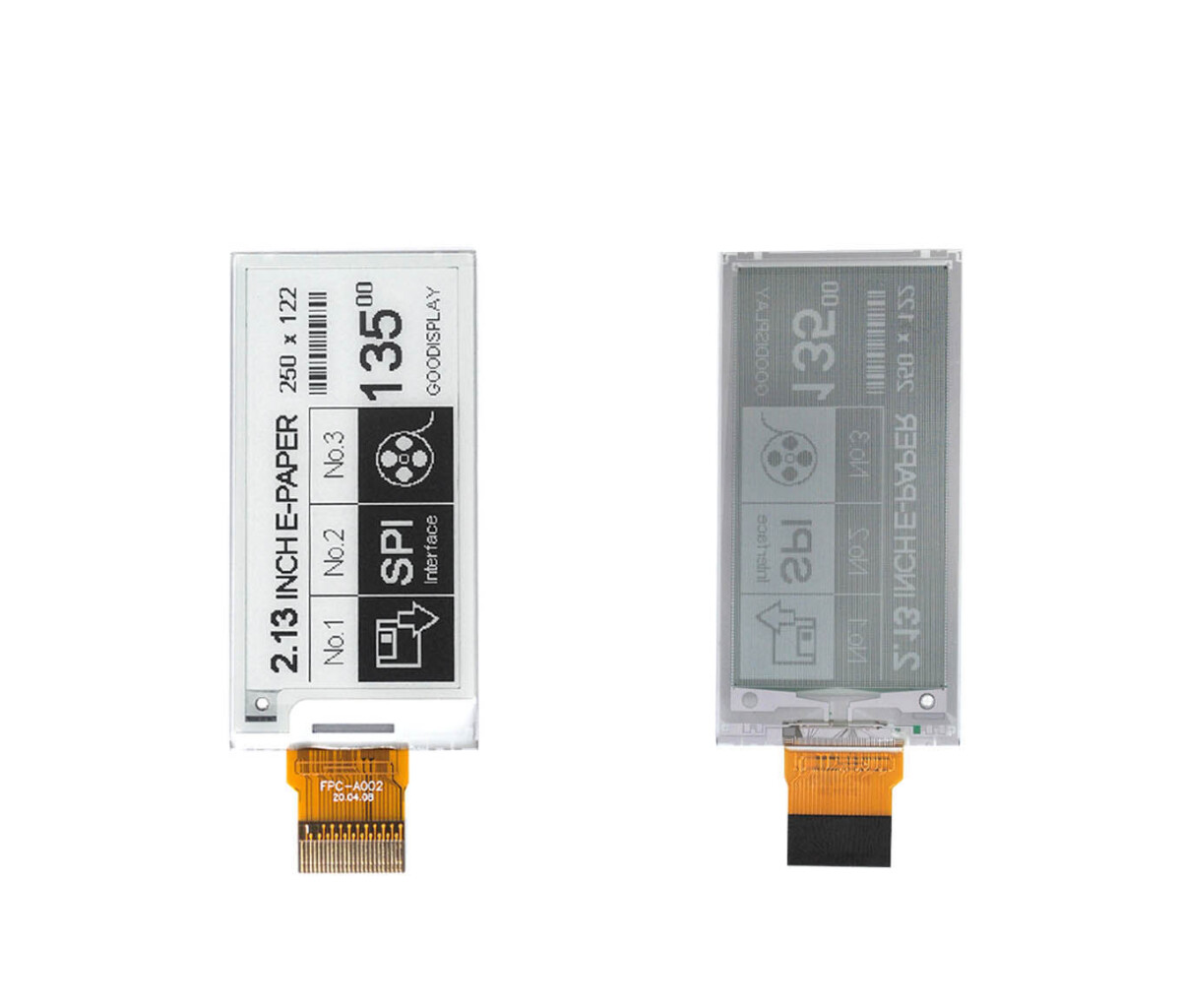 GooDisplay, 2,13 Zoll, 250x122 E-Paper Display, GDEY0213B74