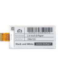 GooDisplay, 2,66 Zoll E-Ink Display SSD1680 Monochrom GDEY0266T90