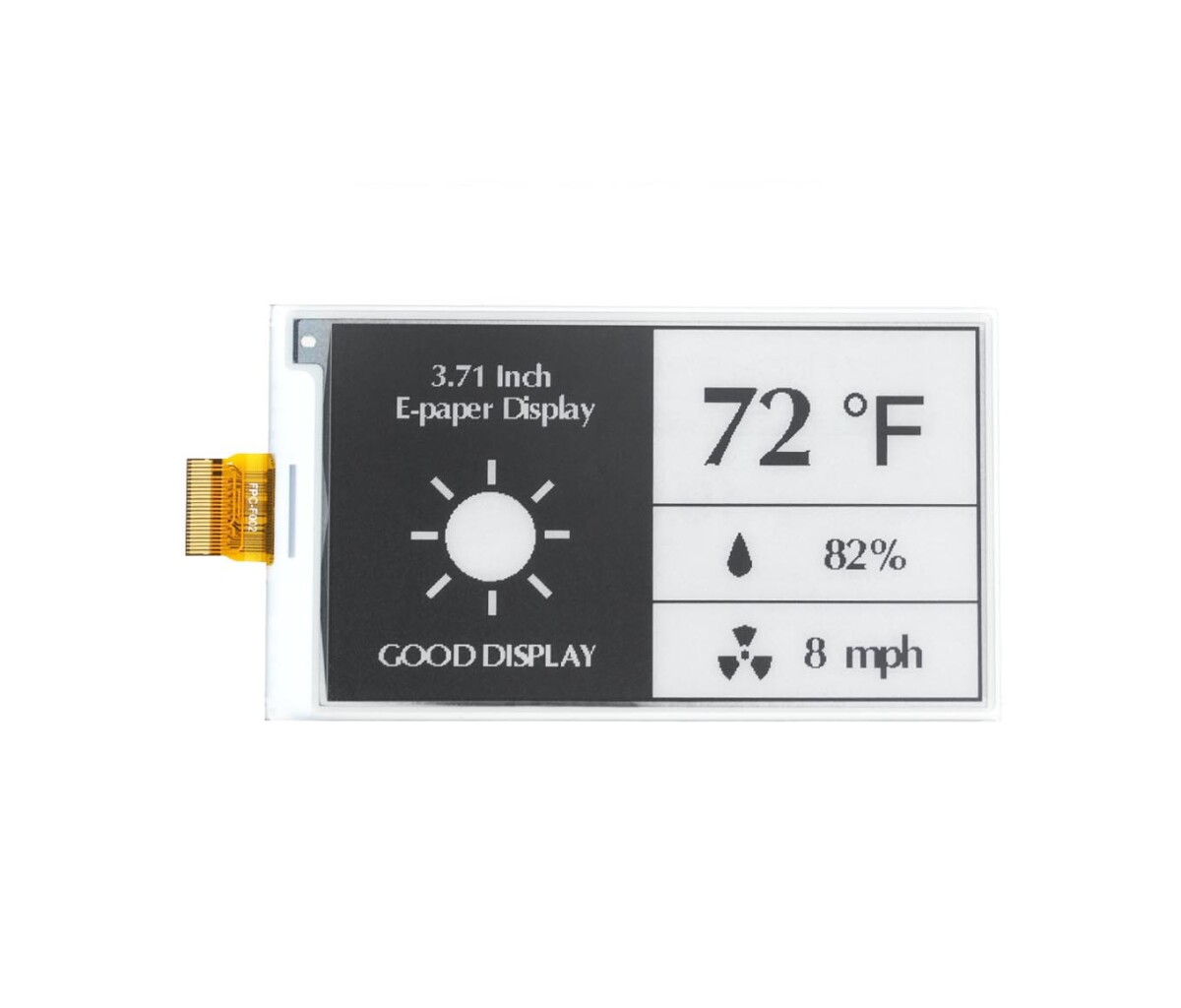 GooDisplay, 3,7 Zoll E-Paper E-ink display, 416x240, GDEY037T03