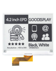 GooDisplay, 4,2 Zoll E-Ink Display, 400x300, GDEY042T81, SPI, High Rate Refresh