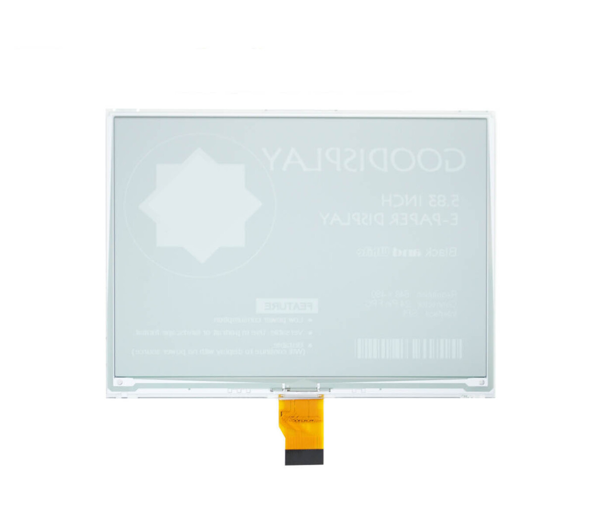 GooDisplay 5,83 Zoll E-Paper Display Modul GDEY0583T81 Hurtig opdateringsdisplay