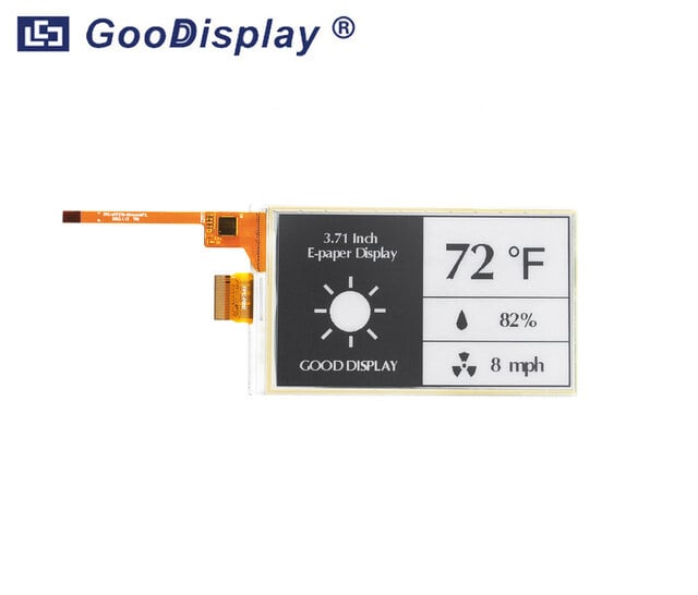 GoodDisplay E-Ink-touchskærm til 3,7-tommers E-Paper display med høj transparens GDEY037T03-T02
