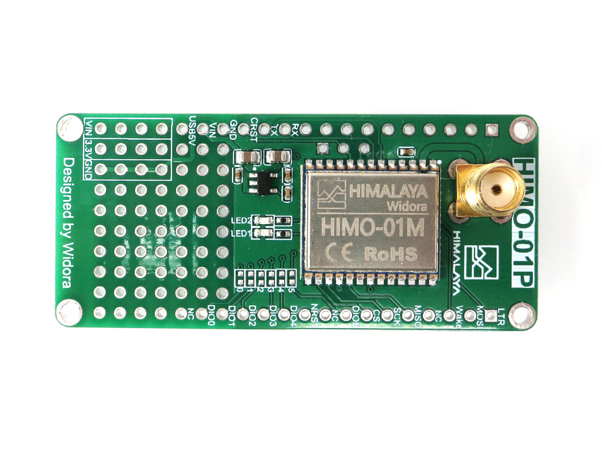 HIMALAYA I/O Adapter Board med LoRa-modul, MCU & SMA-stik 433MHz