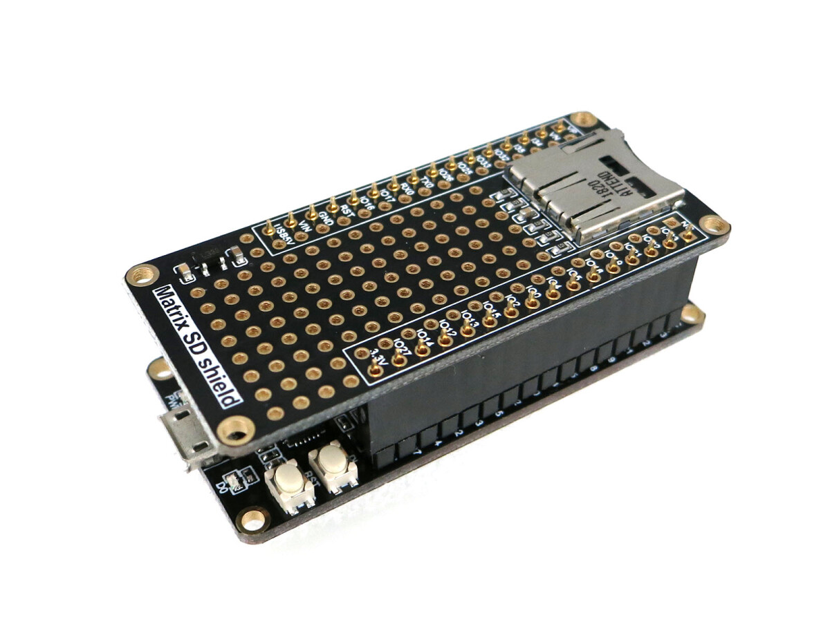 HIMALAYA Matrix-Core V2 trådløs udviklingskort ESP-WROOM-32 med SD Shield delvist sæt