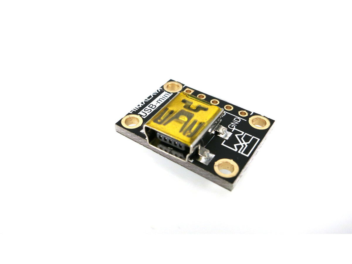 USB Mini-B Connector Breakout Board, Mini USB til DIP 5 Pin Adapter Board