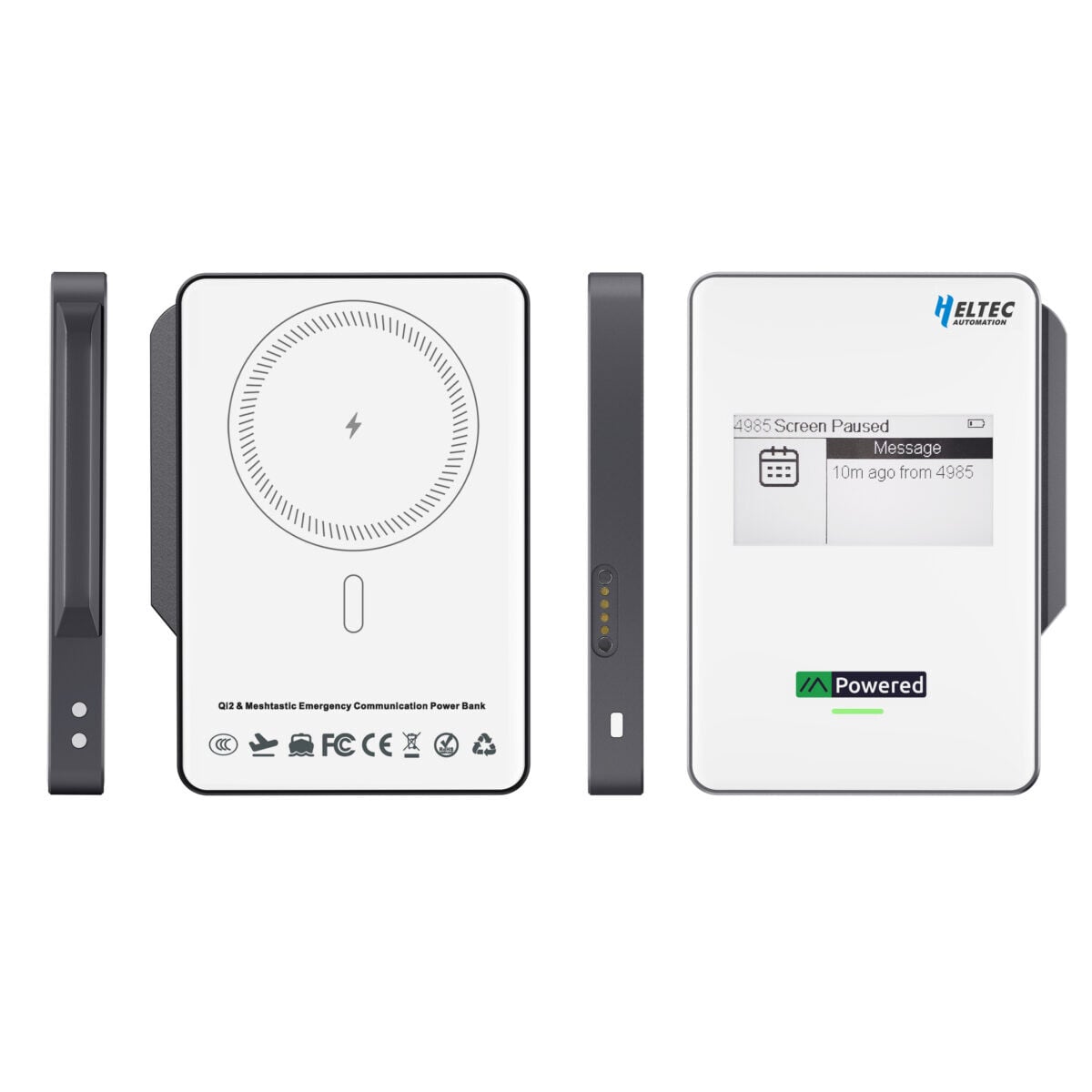 Heltec MeshPocket Qi2, kompatibel med Meshtastic, magnetisk opladningspowerbank 10000mAh