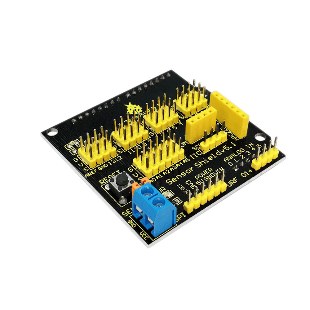 Keyestudio Sensor Shield Udvidelsesplade V5 til Arduino, Serie I2C SPI interface