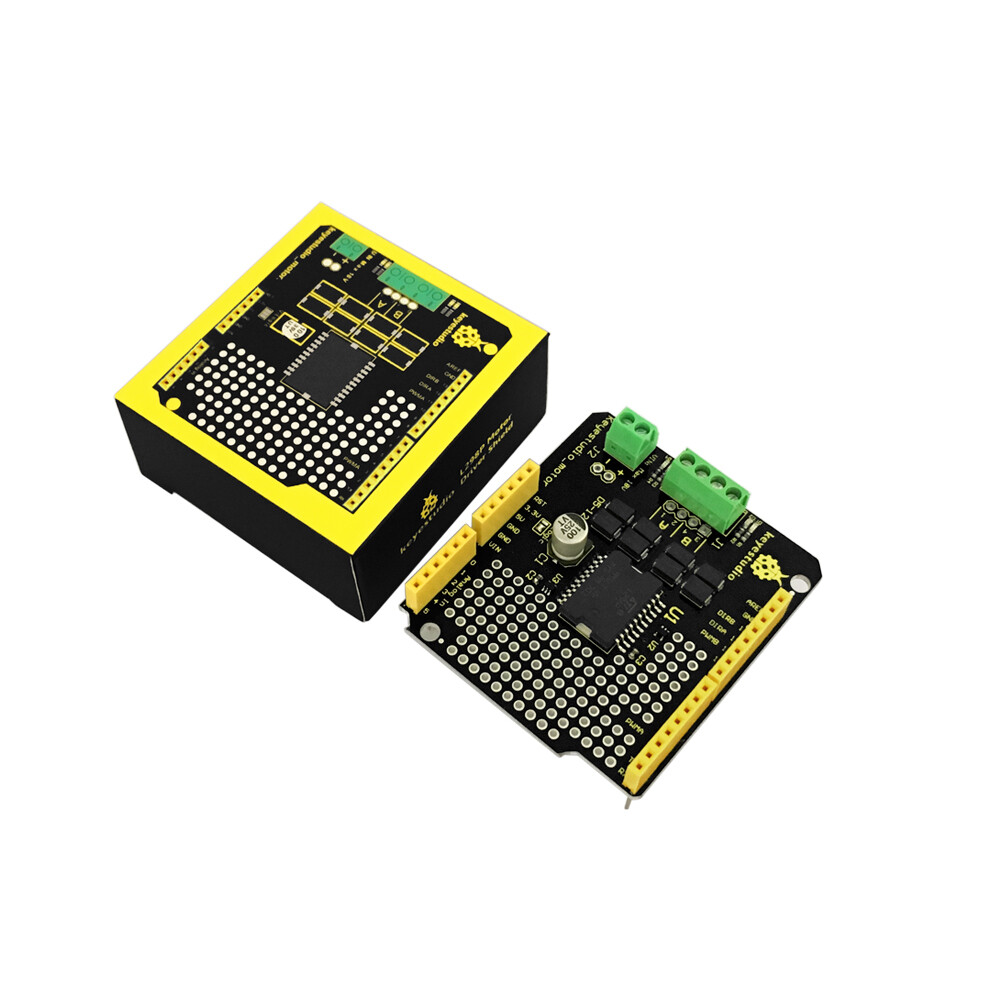 Keyestudio L298P-skærm/2A højstrøms dual motor driver modul til Arduino