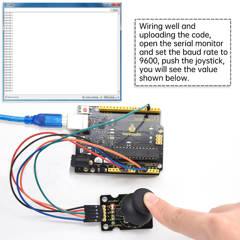 Keyestudio Joystick Modul PS2 Kompatibel med Arduino