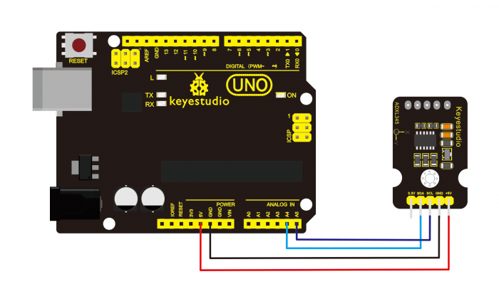 Keyestudio ADXL345 3-Achse accelerometer-modul, tyngdemåler, hældningssensor til Arduino