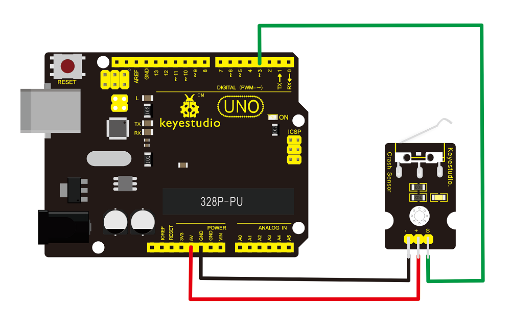 Keyestudio Kollisionssensor Modul Elektronisk Skift for Arduino