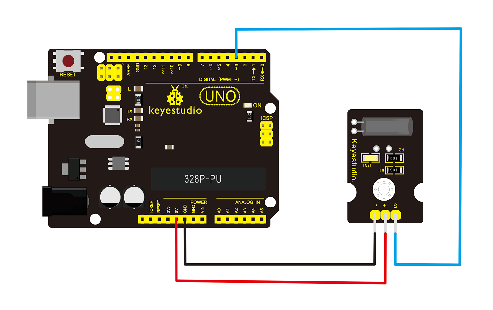 Keyestudio Digitalt hældningssensormodul kompatibelt med Arduino