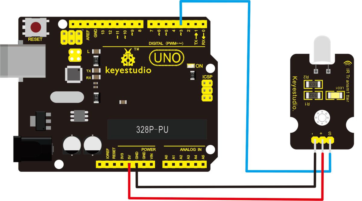 Keyestudio Digitalt IR Infrarødt Sender Modul kompatibelt med Arduino