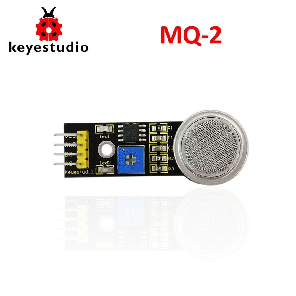 Keyestudio Analog Gas Sensor (MQ-2) til Arduino, detektorer brint og røg