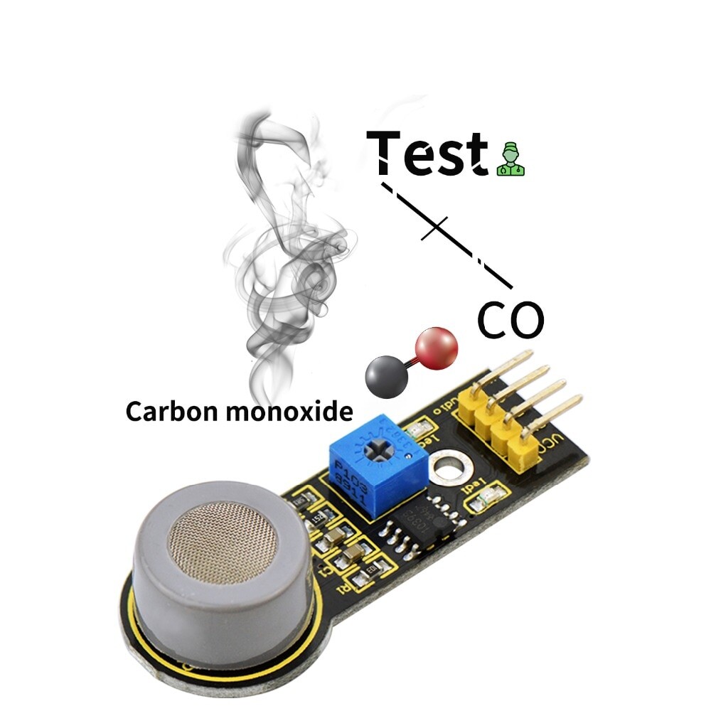 Keyestudio MQ-7 Kohlenmonoxid CO Gas Sensor Detektionsmodul für Arduino