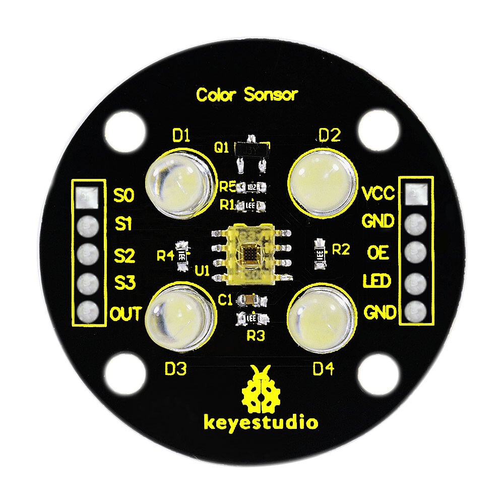 Keyestudio TCS3200 Farvedetektor Sensor Modul kompatibel med Arduino