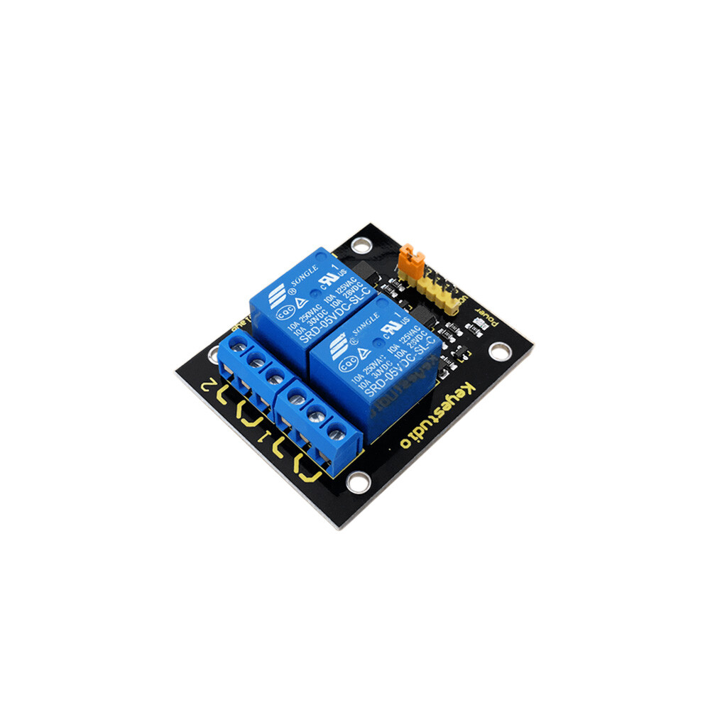 Keyestudio 2-kanals 5V relæmodul kompatibelt med Arduino ARM PIC AVR DSP