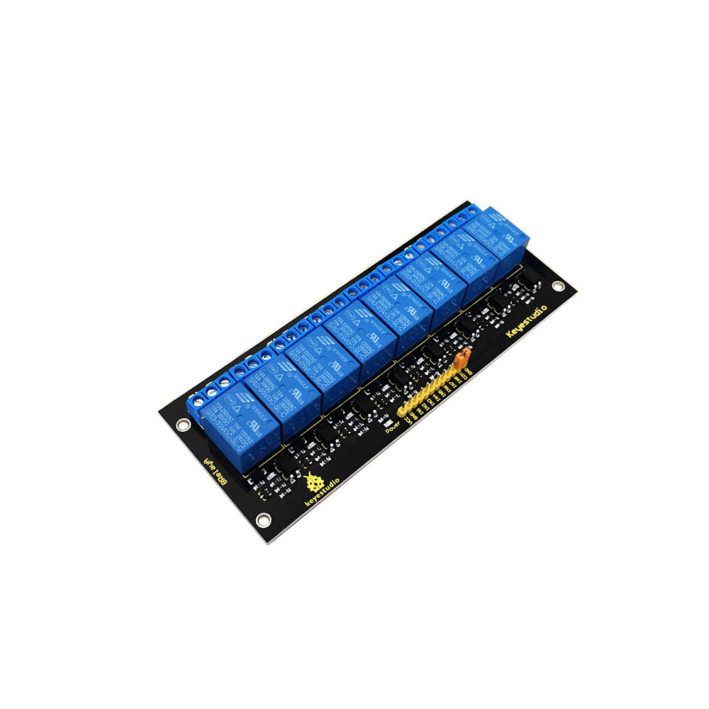Keyestudio 8-kanals 5V relæmodul kompatibelt med Arduino PIC AVR MCU