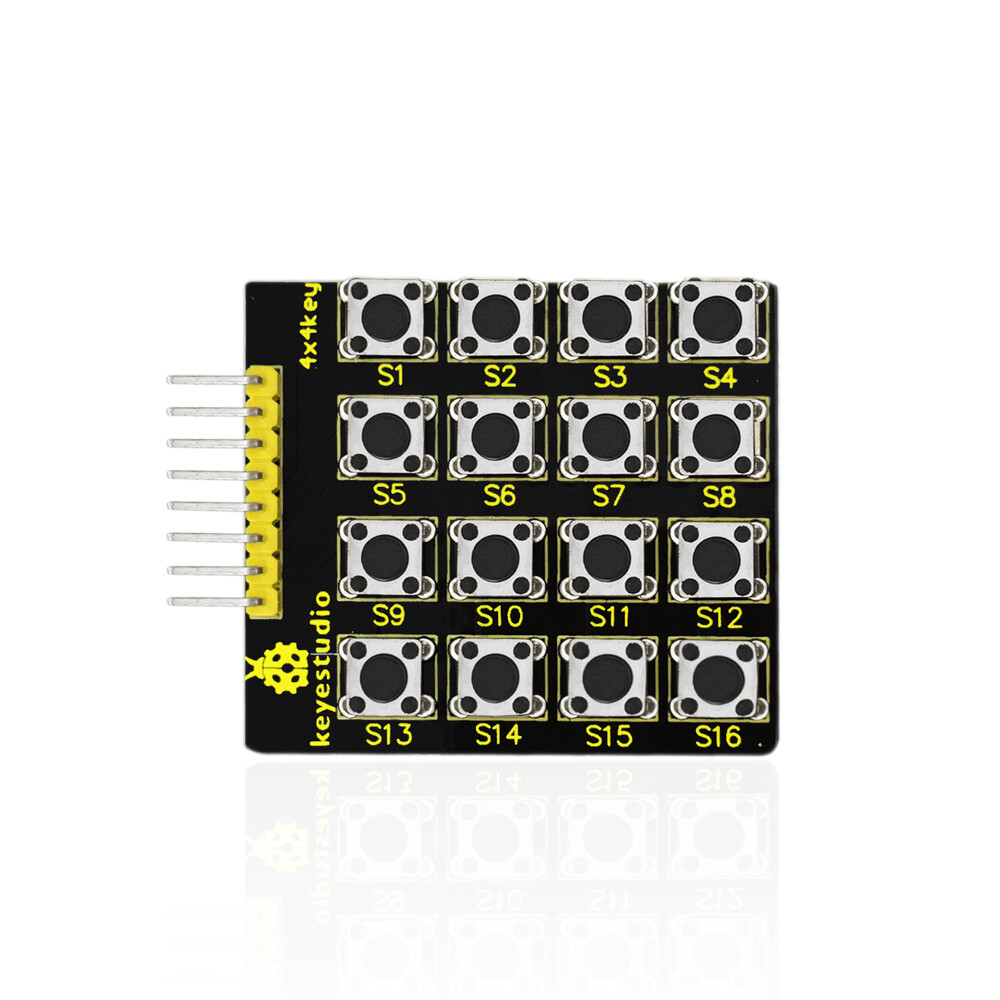 Keyestudio 4x4 Matrix tastatur til Arduino Stor knap, enkeltchip, udvidet membran-tastatur
