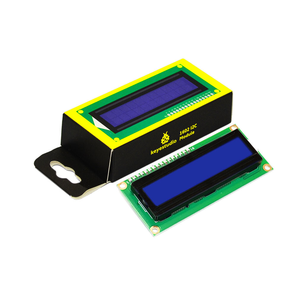 Keyestudio 1602 LCD Display Modul til Arduino UNO R3 MEGA 2560 Hvid i Blå I2C/TWI