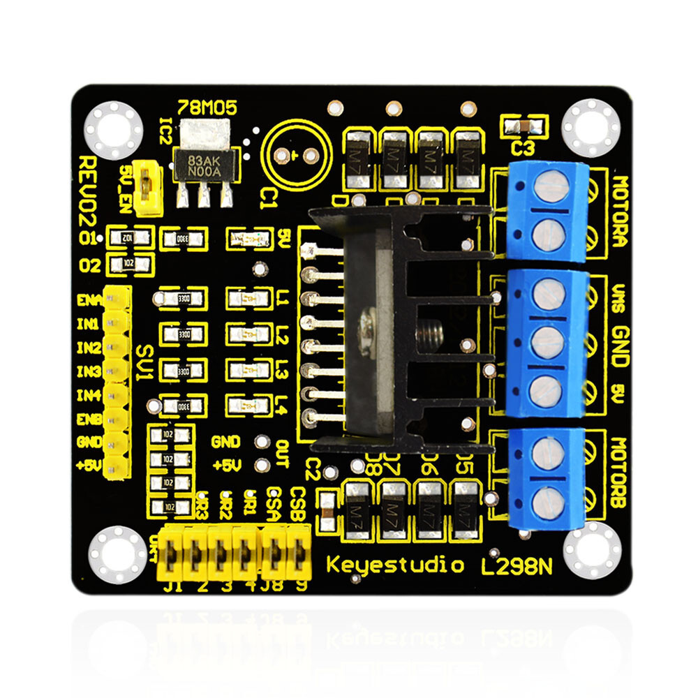 Keyestudio L298N Step-Driver Modul Controller Board Dual H Bridge Shield DC