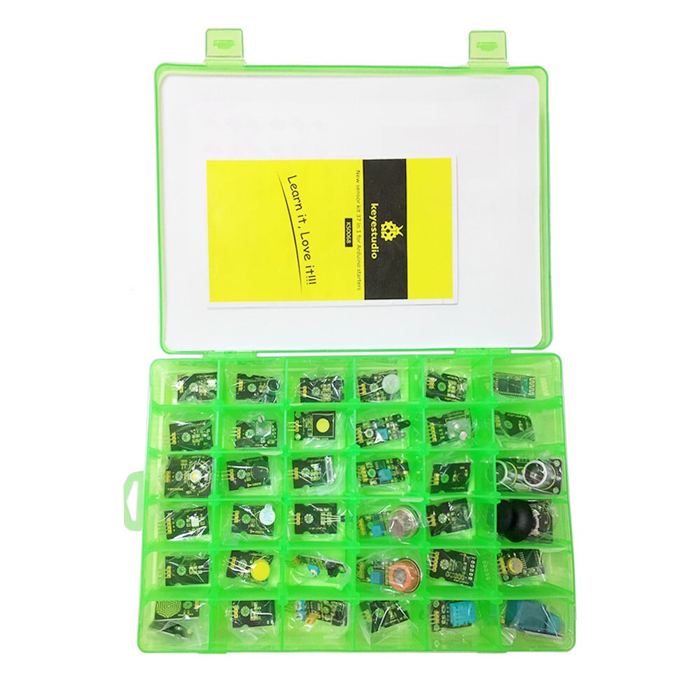 Keyestudio 37-i-1 Sensor Kit til Arduino programmeringsuddannelse, læringslegetøj