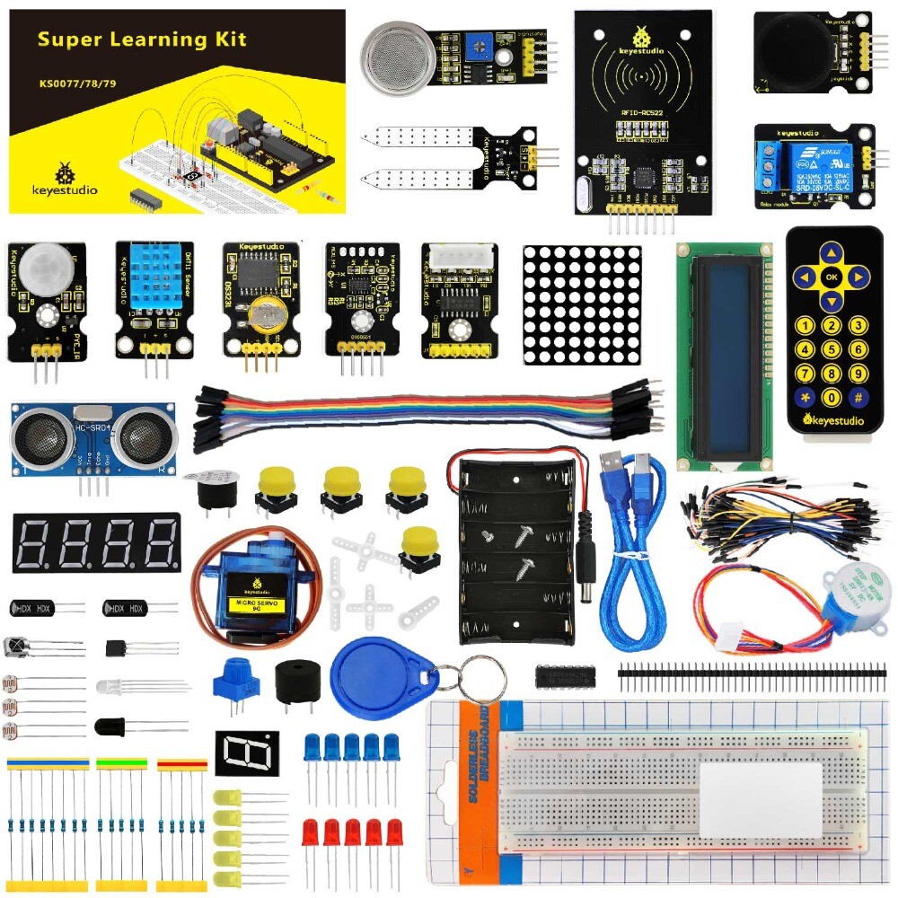 Keyestudio Super Starter Learning Kit for Arduino Programmering (uden UNO R3)