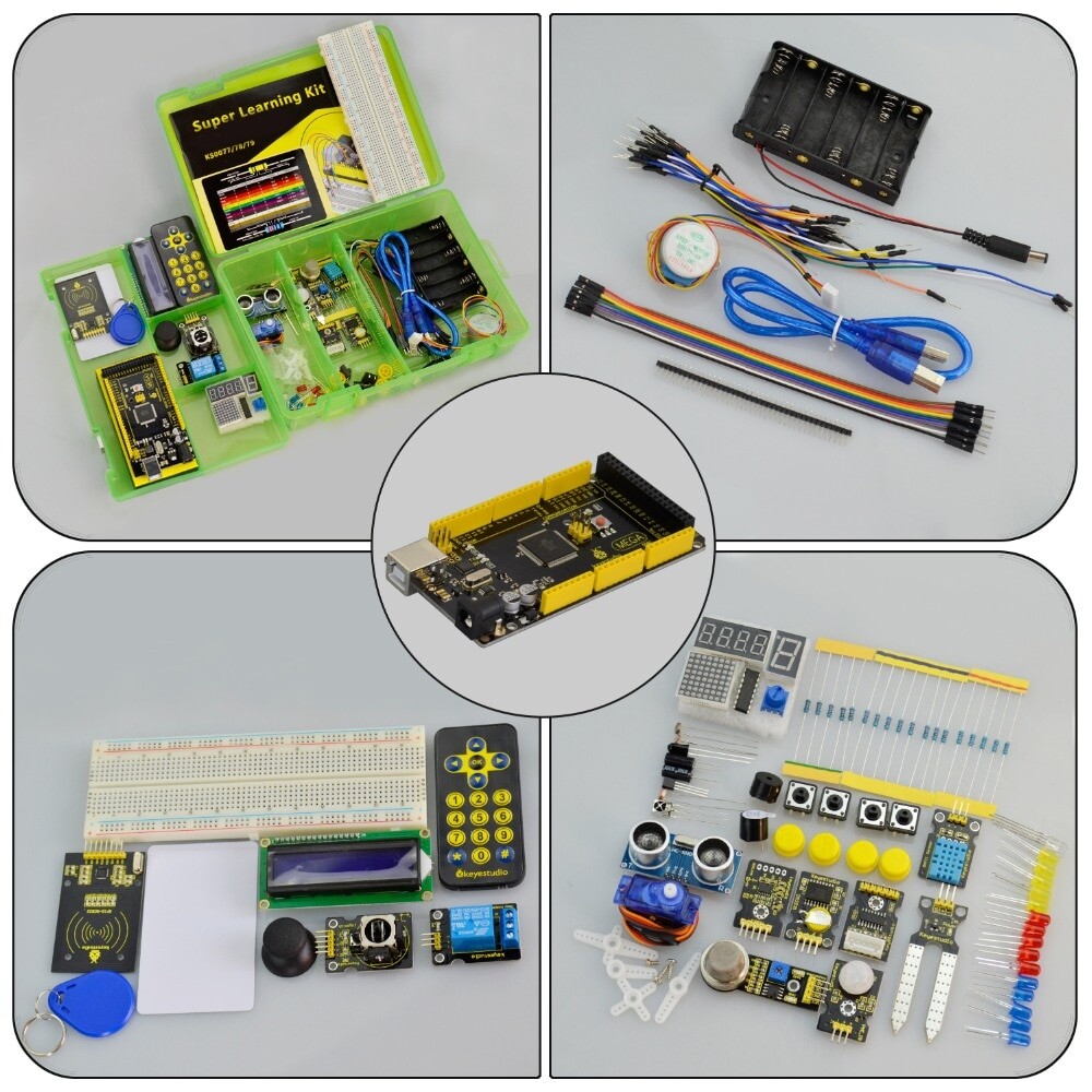 Keyestudio Super Starter Learning Kit for Arduino-projekter (med Mega 2560)