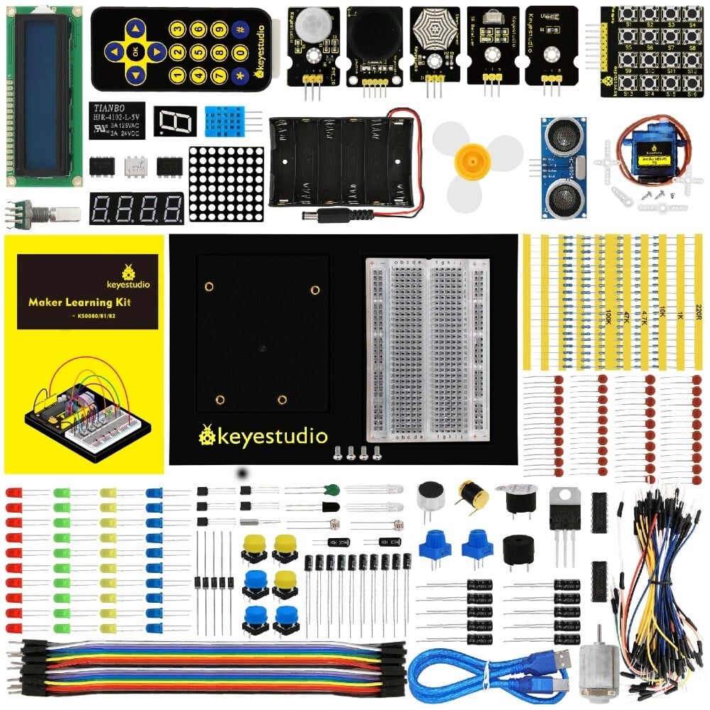 Keyestudio Maker Learning Starter Kit for Arduino Starter (uden Uno R3)