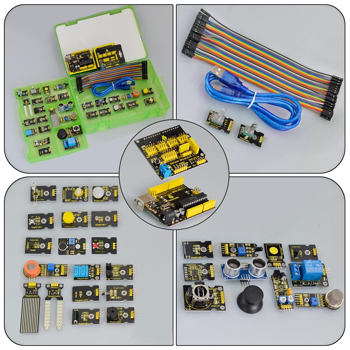 Keyestudio Nyt 30-i-1 sensor kit til Arduino starter (med UNO R3)