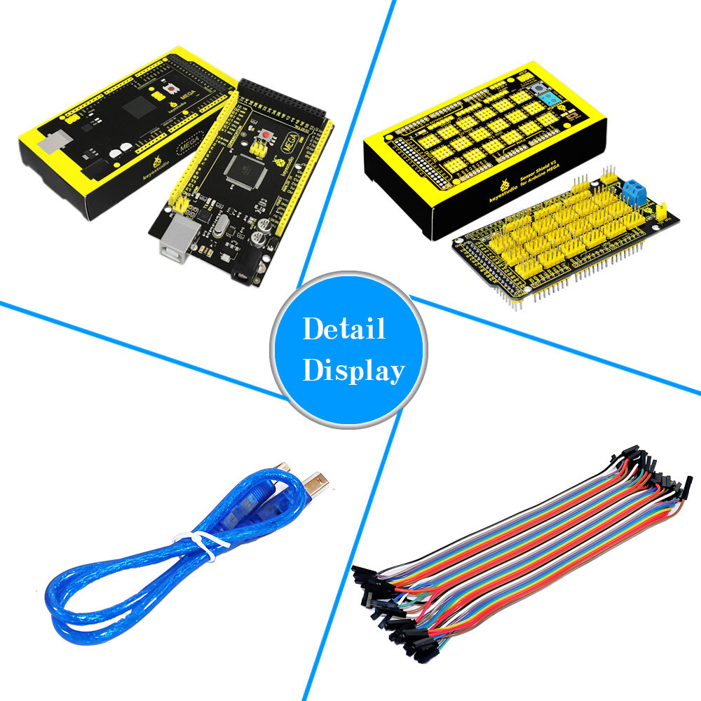 Keyestudio nyt 30-i-1 sensor kit til Arduino starter (med Mega 2560)