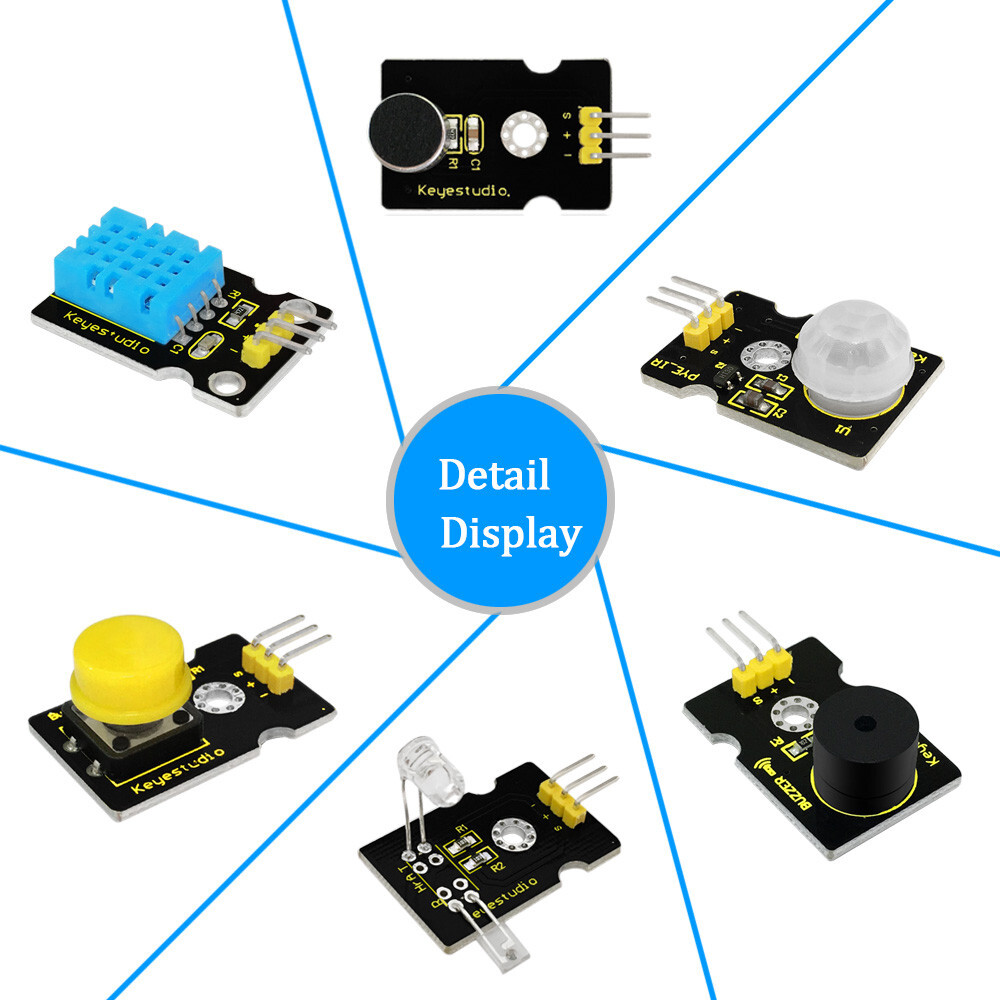 Keyestudio nyt 30-i-1 sensor kit til Arduino starter (med Mega 2560)