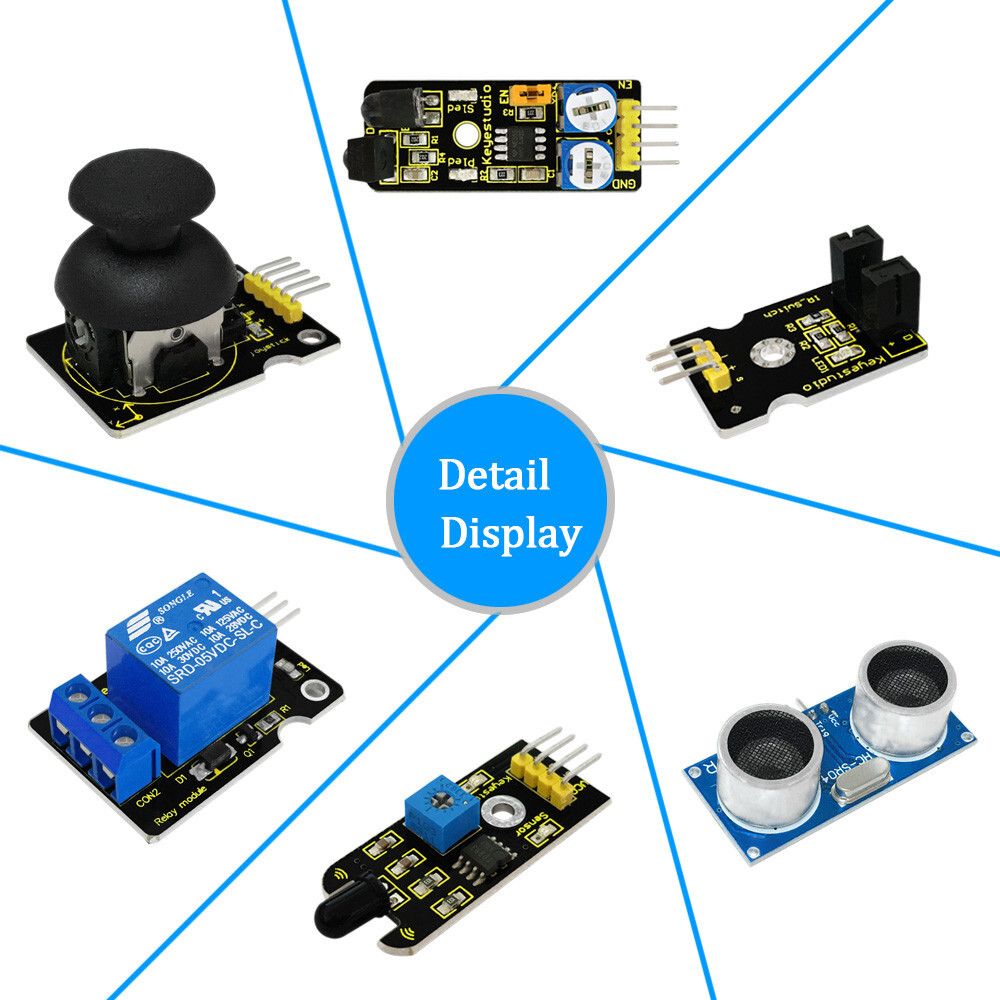 Keyestudio nyt 30-i-1 sensor kit til Arduino starter (med Mega 2560)