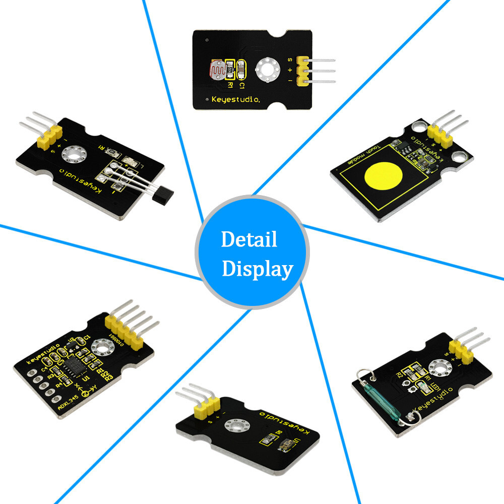 Keyestudio nyt 30-i-1 sensor kit til Arduino starter (med Mega 2560)