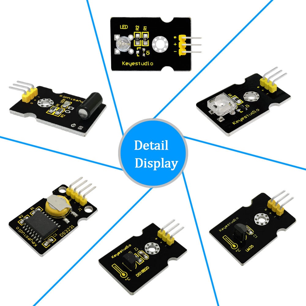 Keyestudio nyt 30-i-1 sensor kit til Arduino starter (med Mega 2560)